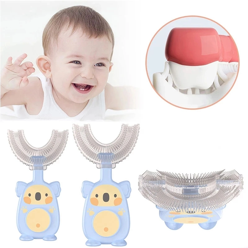 Children′ S Toothbrush Baby U-Shaped Child Toothbrush Teeth Soft Silicone Newborn Brush Kids Teeth Oral Care Cleaning Health