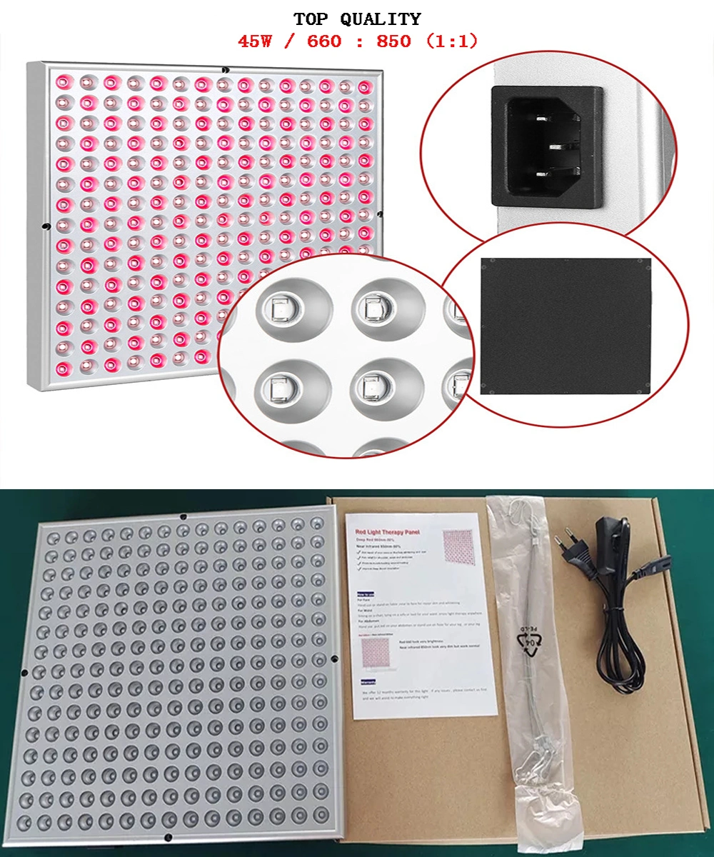 New Arrival 45W LED Red Infrared Light Therapy Panel Full Body 630nm 660nm 850nm for Anti Aging 45W Red LED Light Therapy Devices