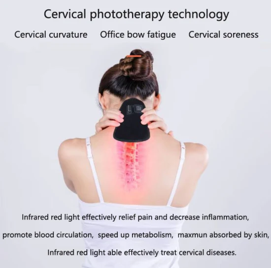 Terapia de luz roja médica Calefacción Cinturón de cuidado cervical para alivio del dolor cervical Cuidado de la salud del cuello