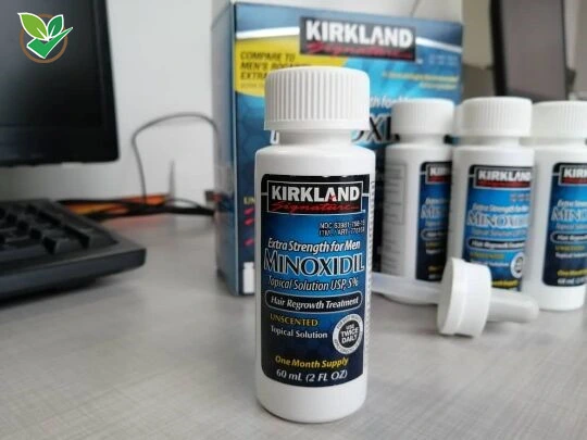 6 meses Kirkland Minoxidil 5% extra fuerza pérdida de cabello tratamiento de crecimiento hombres, 12 onzas líquidas (paquete de 6)